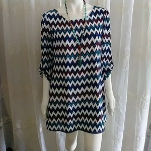 3 for $15 - L Chevron Print Dress by Speechless